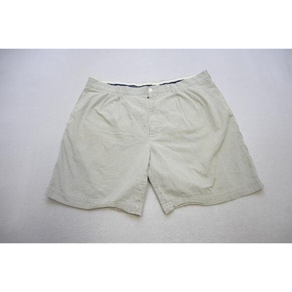 Brooks Brothers Seersucker Shorts Striped Pleated Front 9" INSEAM Mens Size 42 - Picture 1 of 7